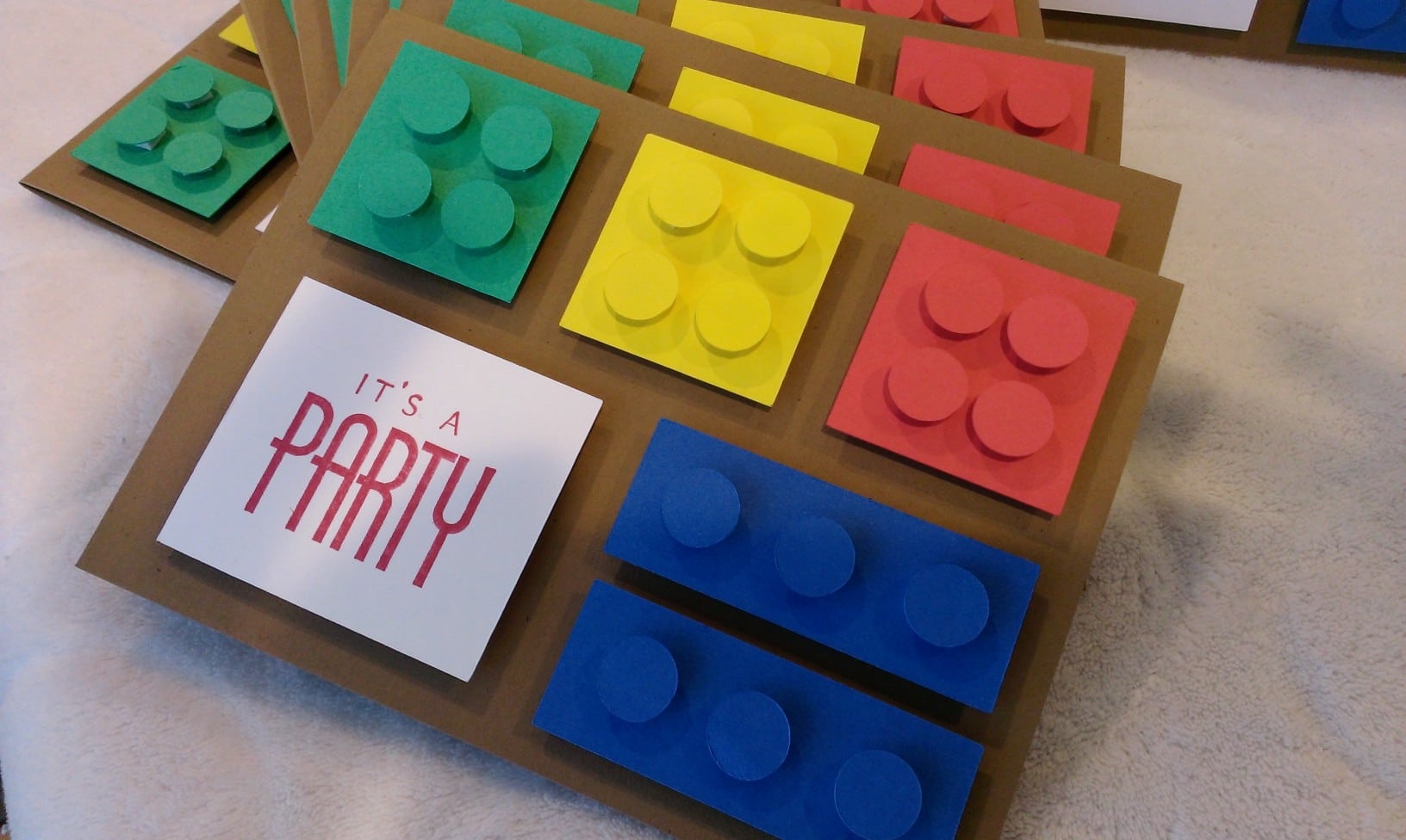 Diy Lego Themed Invitations And Thank You Cards â Cate Crafts